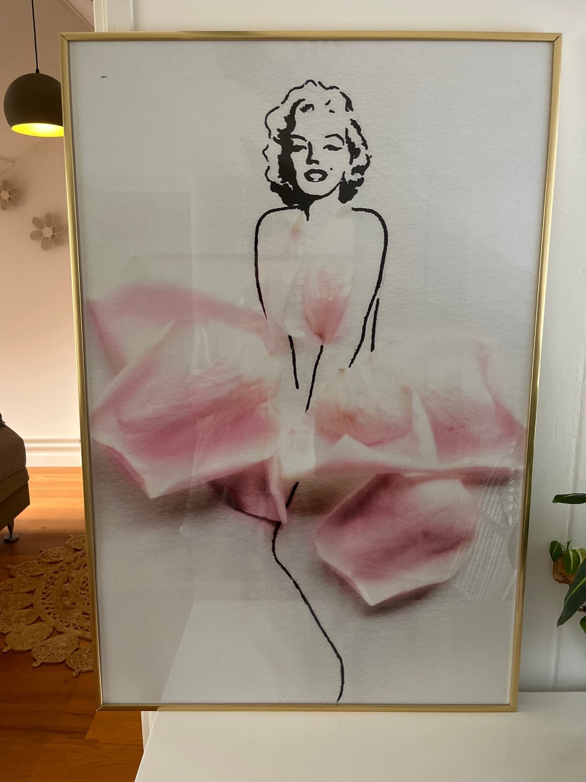 Marilyn Monroe foto in fotolijst, Ophalen, Zo goed als nieuw, Foto of Poster, 75 – 100