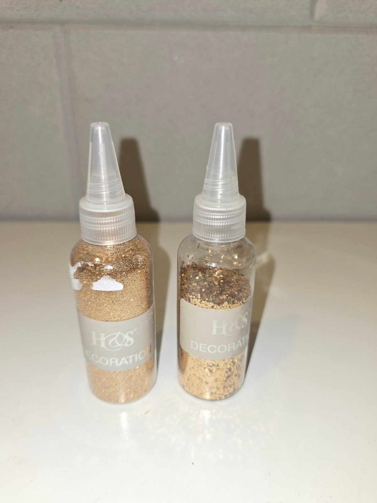 Gouden glitter voor knutselen en decoratie (2 stuks), Ophalen of Verzenden