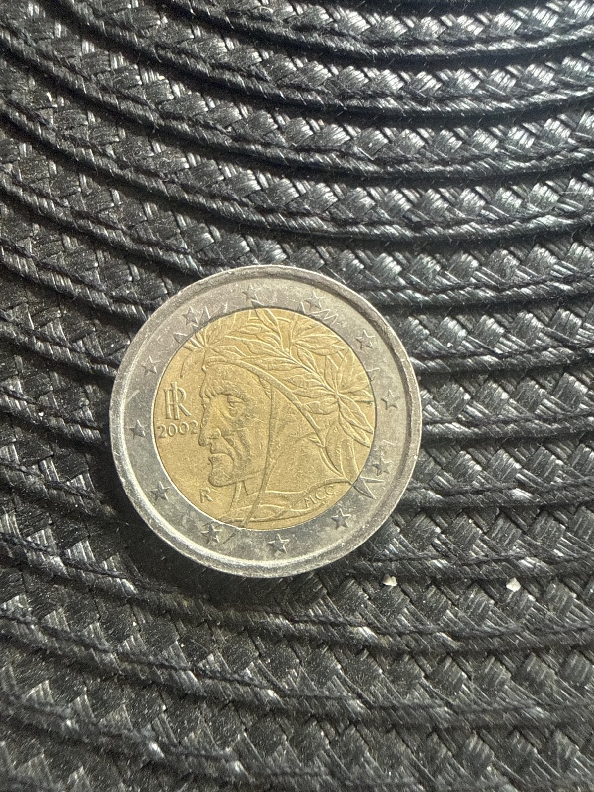 2 Euro munt Italië 2002 Dante Alighieri collector item, Ophalen, Italië, 2 euro, Losse munt