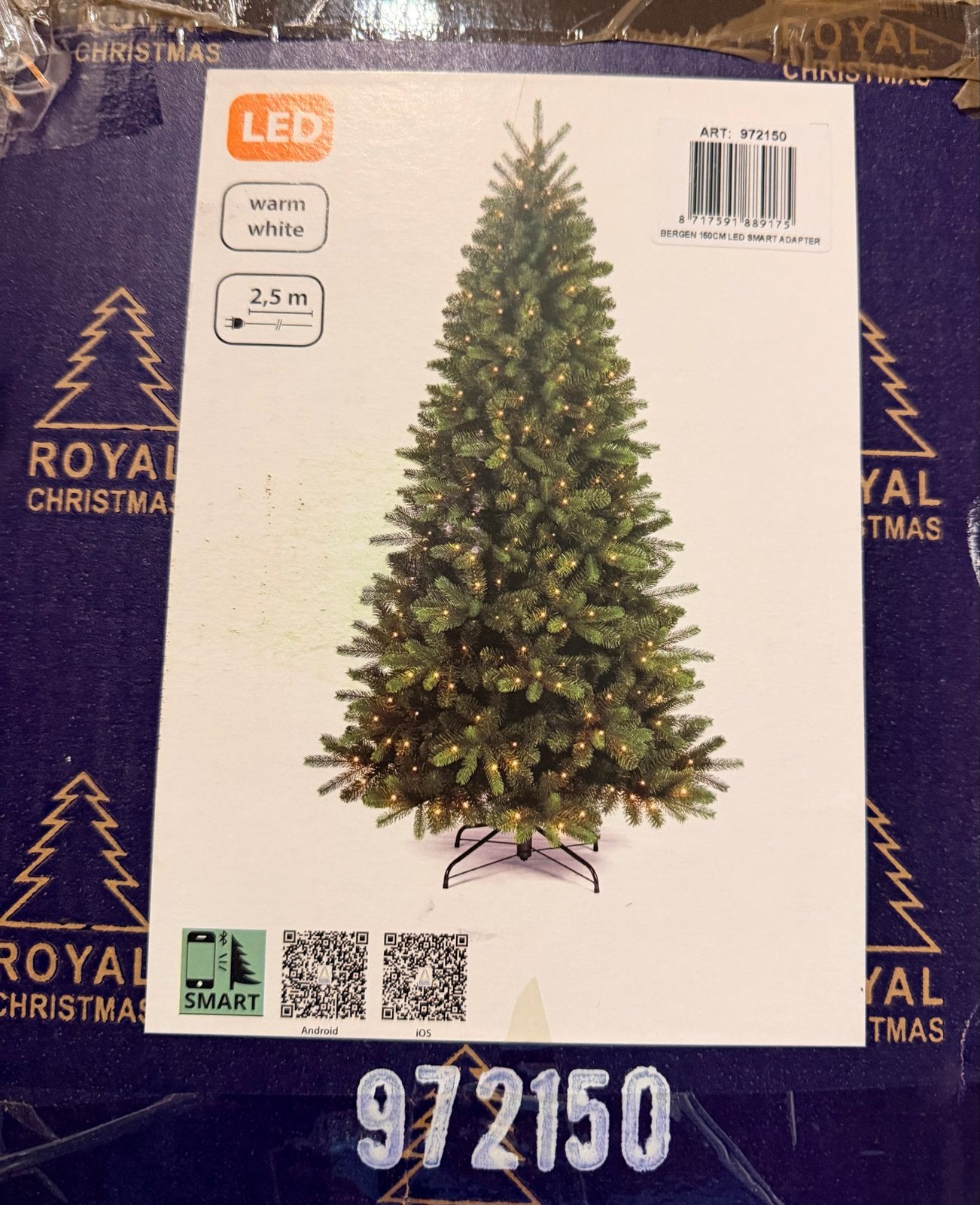 Mooie Royal Christmas kerstboom, 150 cm,  LED verlichting, Diversen, Ophalen, Zo goed als nieuw