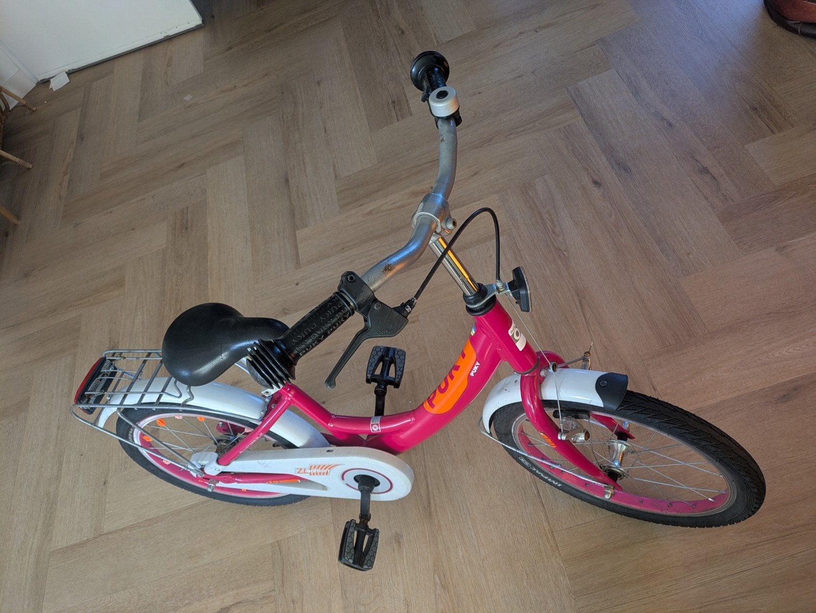 Puky kinderfiets roze - 18 inch, Ophalen, Terugtraprem, Puky, 16 tot 20 inch