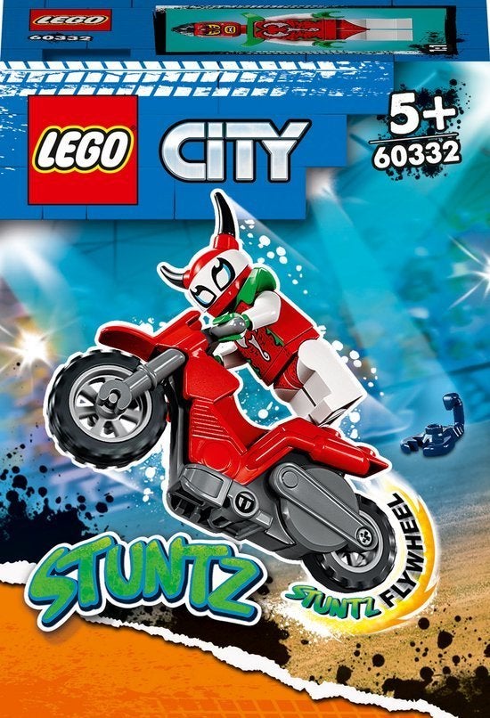 Lego 60332 City Stuntz Roekeloze Scorpion stuntmotor, Ophalen, City, Inclusief accessoires, Lego