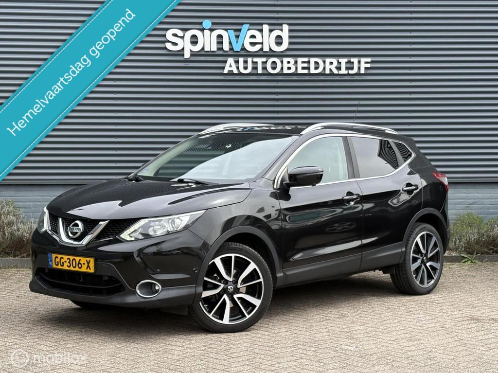 Nissan Qashqai 1.2 Tekna 17" - Navi - Trekhaak - Nap -, Voorwielaandrijving, Euro 5, Gebruikt, Zwart