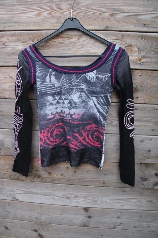 Tuniek donkerblauw/ roze Save the Queen mt S Vaste prijs, Zwart, Zo goed als nieuw, Maat 36 (S), Save the Queen