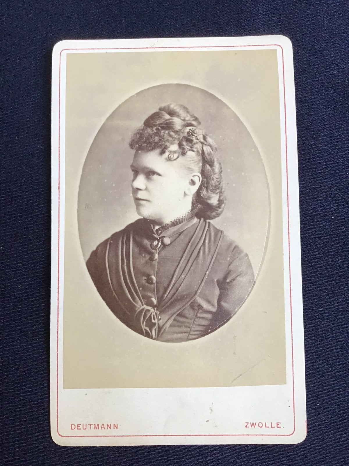 CDV, Dame, F.W.H. DEUTMANN, ZWOLLE, Carte de Visite, Verzenden, Voor 1940, Gebruikt, Foto