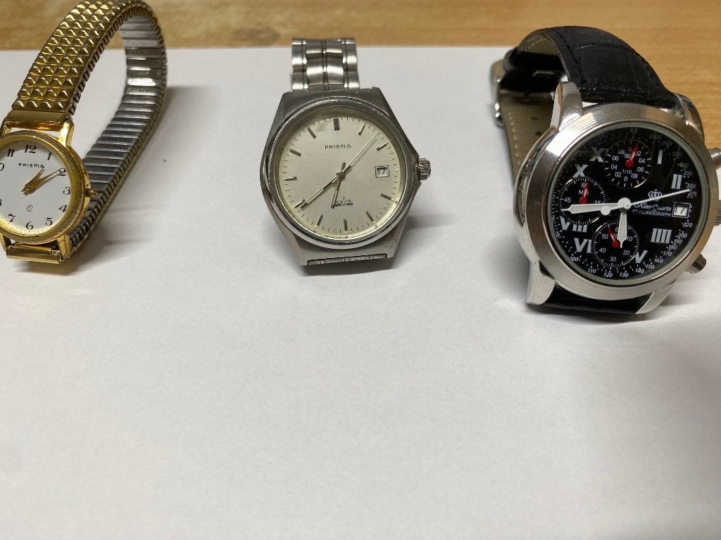 Horloge Prisma  2 stuks en King Quartz Chronograph, Ophalen of Verzenden, Staal, Overige merken
