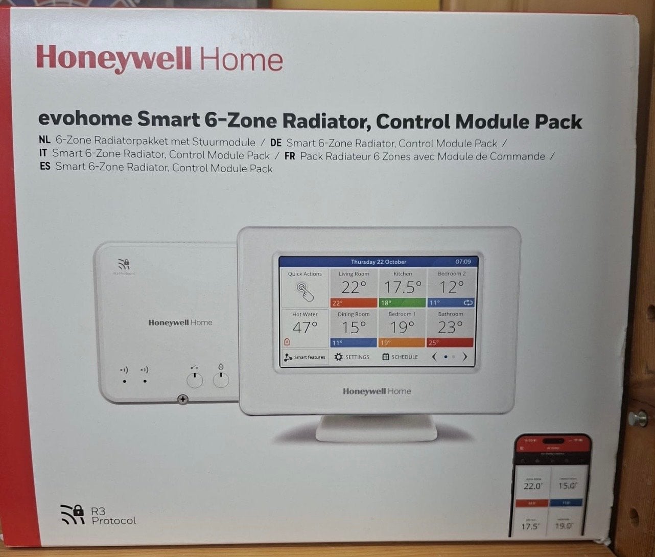 Honeywell Home evohome Smart 6-Zone Radiator, Control Module, Ophalen of Verzenden, Slimme thermostaat, Nieuw