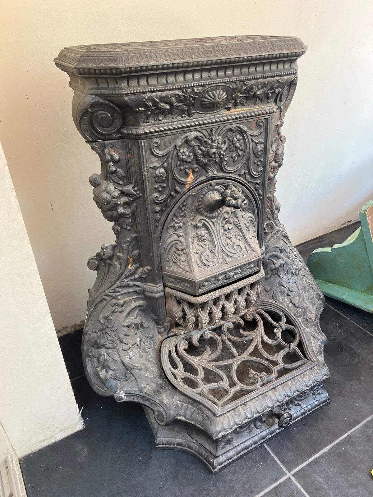Klassieke Godin Houtkachel, Huis en Inrichting, Kachels, Ophalen, Gebruikt, Houtkachel, Vrijstaand