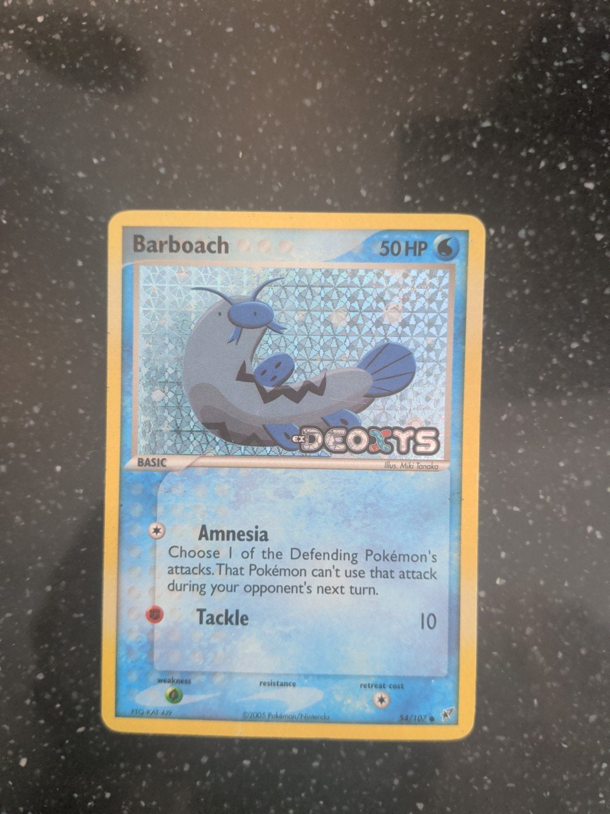 Barboach 54/107 ex deoxys holo, Ophalen of Verzenden, Losse kaart, Foil