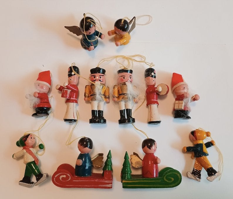 vintage houten kerstversiering Ertsgebergte, Erzgebirge, Ophalen of Verzenden