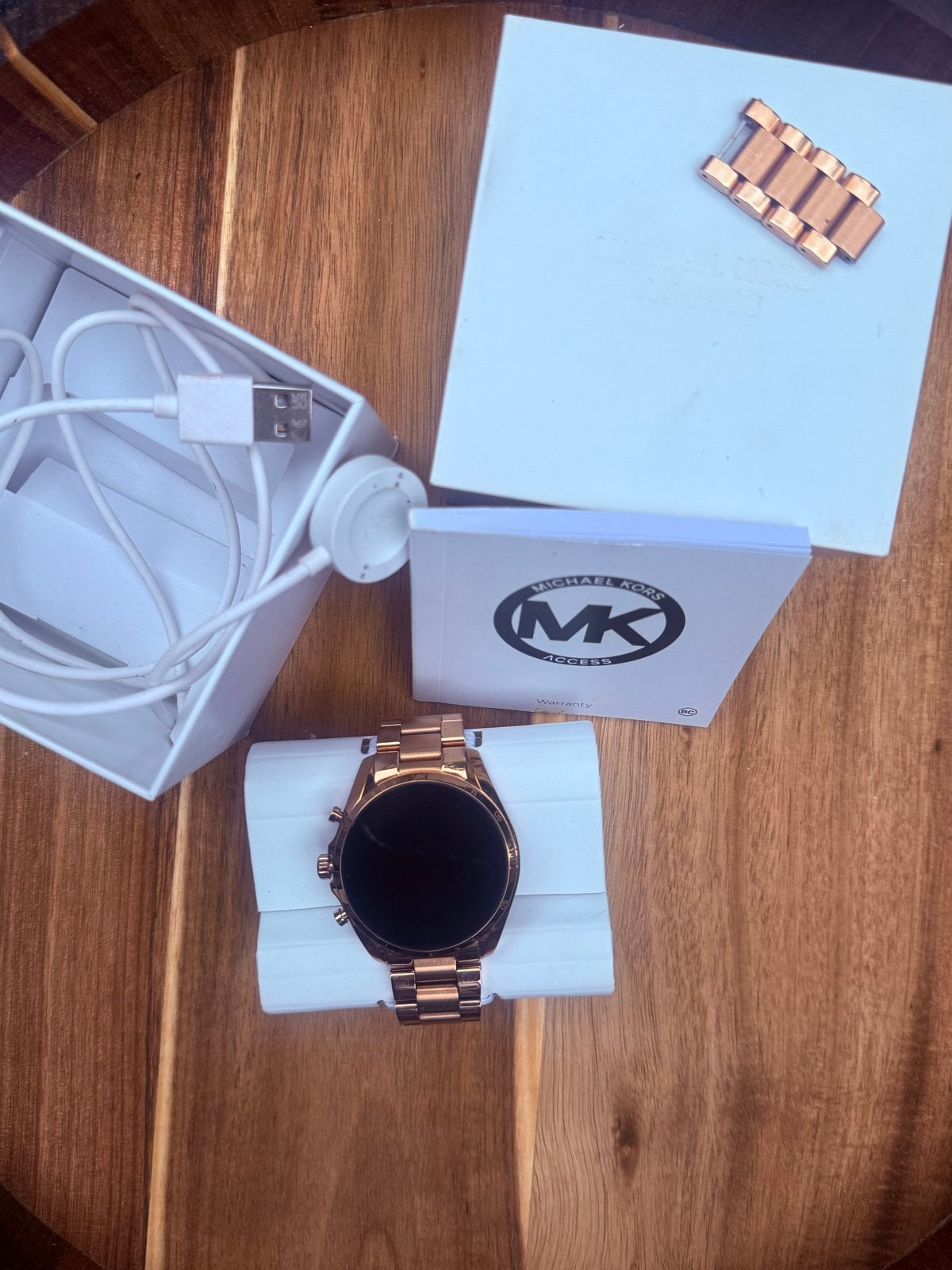Michael Kors Access Gen 6 Bradshaw Roségoud Smartwatch, Ophalen of Verzenden, Zo goed als nieuw, Android, Calorieverbanding