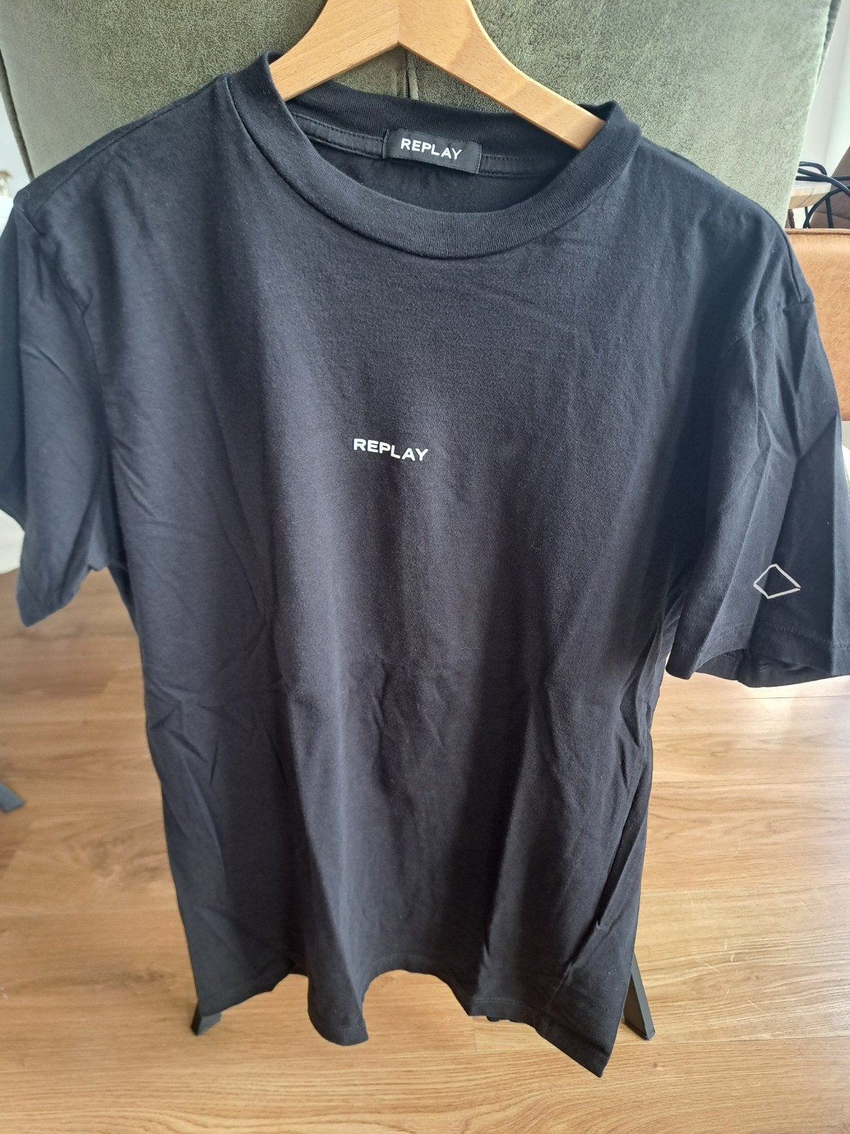 Replay shirt maat M, Maat 48/50 (M), Zwart, Ophalen of Verzenden, Zo goed als nieuw