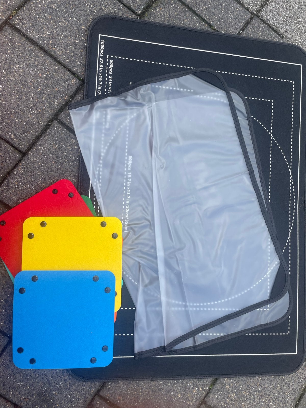 Puzzelmat met sorteerbakjes en opberghoes, Ophalen of Verzenden, 500 t/m 1500 stukjes, Gebruikt, Legpuzzel