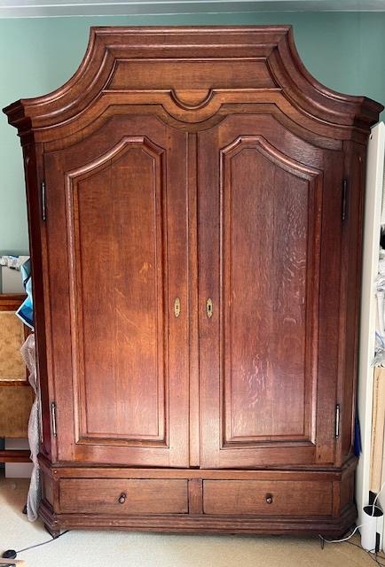 Massief eikenhouten hang/leg kast, Gebruikt, 100 tot 150 cm, 100 tot 150 cm, Eikenhout