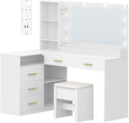 Hoekkaptafel – Kaptafel – Make-uptafel – Schminktisch, Corvance B.V., Verzenden, Nieuw, Corvancebol@gmail.com