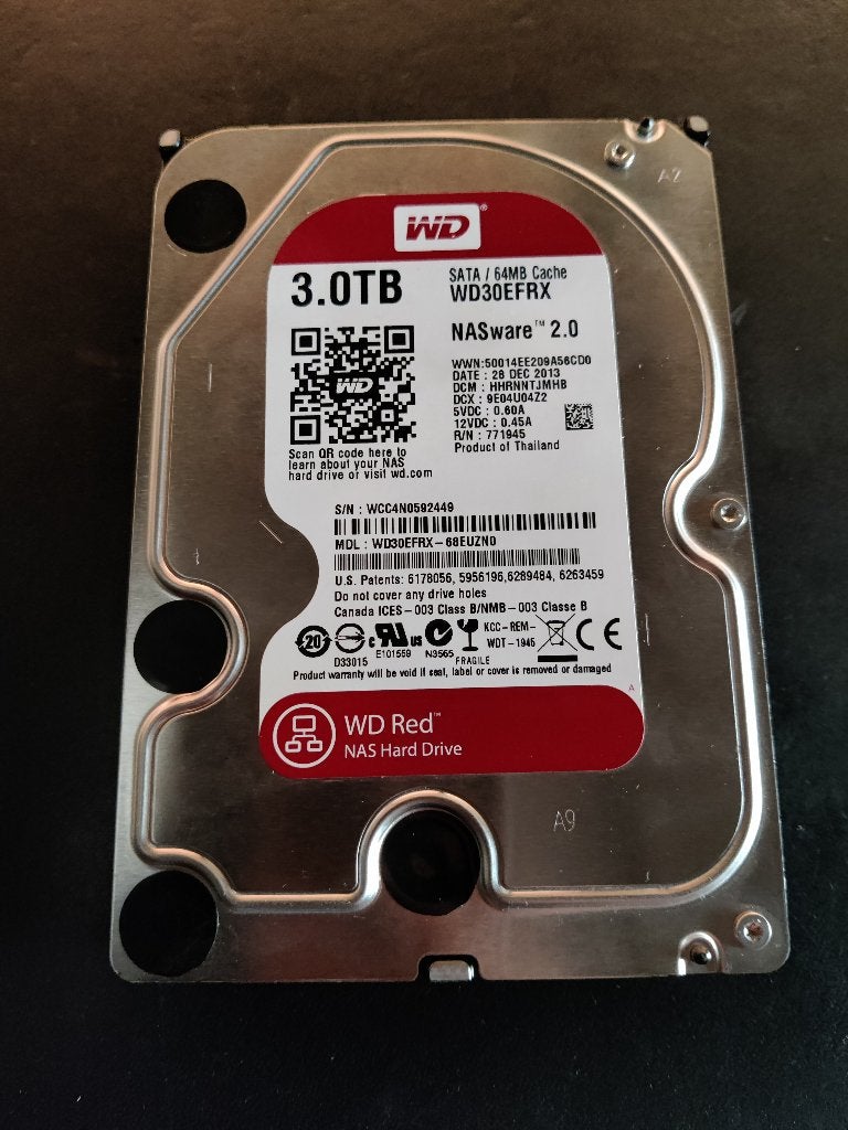 Western Digital WD30EFRX - 3TB  [HDD-1613] 13-8, Computers en Software, Harde schijven, Intern, Gebruikt, Ophalen of Verzenden