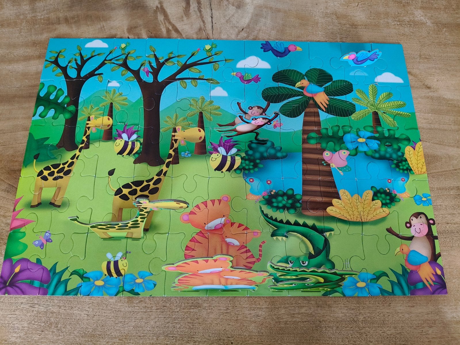 3d jungle vloerpuzzel, Ophalen, Meer dan 50 stukjes, Gebruikt