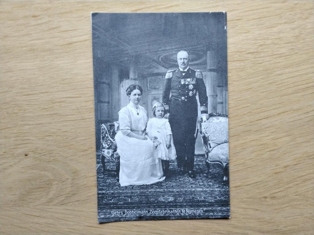 Koningin Wilhelmina, Prins Hendrik en Prinses Juliana., Verzenden, Voor 1920, Ongelopen, Overige thema's
