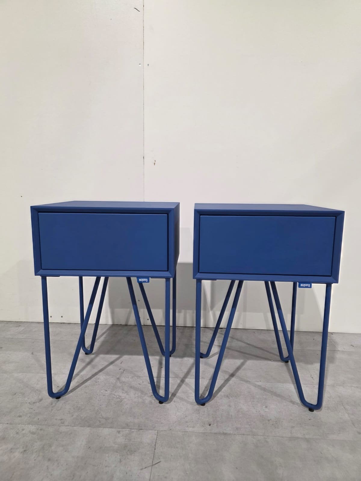 Auping Pixel Showroom Nachtkastjes Royal Blue, Minder dan 45 cm, ., Zo goed als nieuw, .