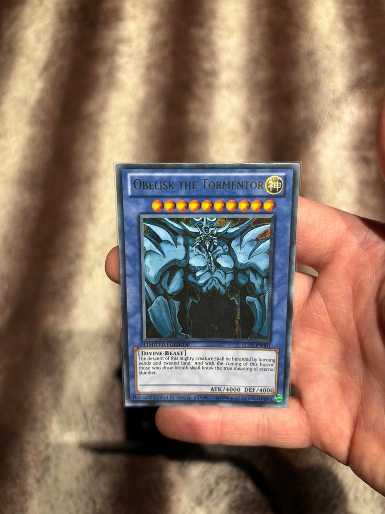 Yugioh Obelisk the tormentor, Hobby en Vrije tijd, Verzamelkaartspellen | Yu-gi-Oh!, Ophalen of Verzenden, Zo goed als nieuw
