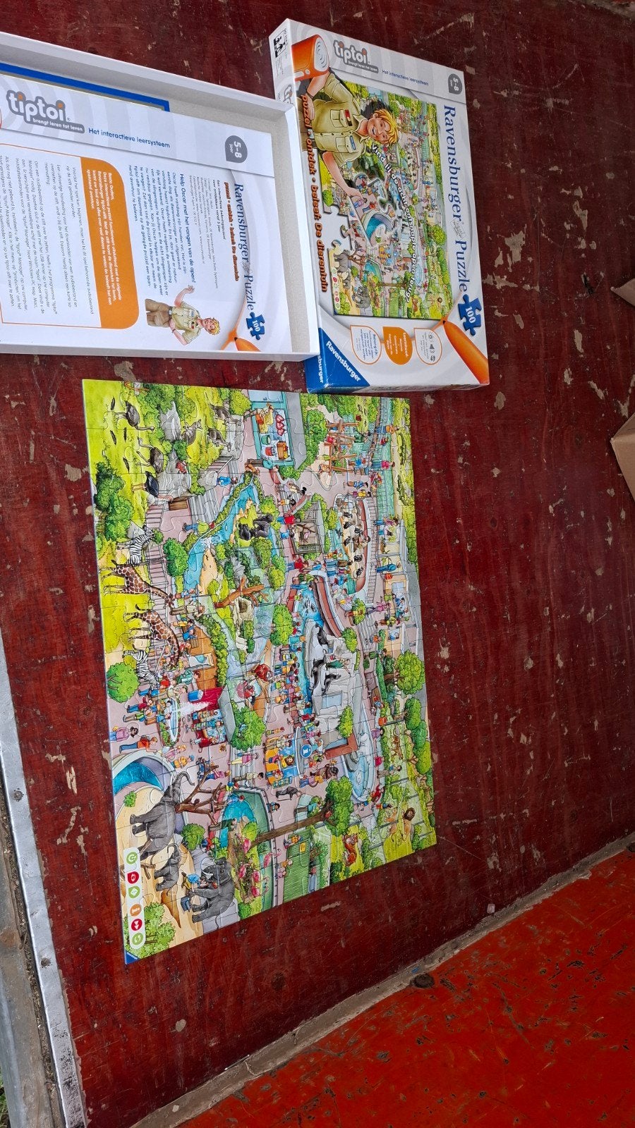 Tiptoi puzzel  vind jij de 8 ontsnapte apen terug, Een of twee spelers, Ophalen of Verzenden, Zo goed als nieuw, Ravensburger