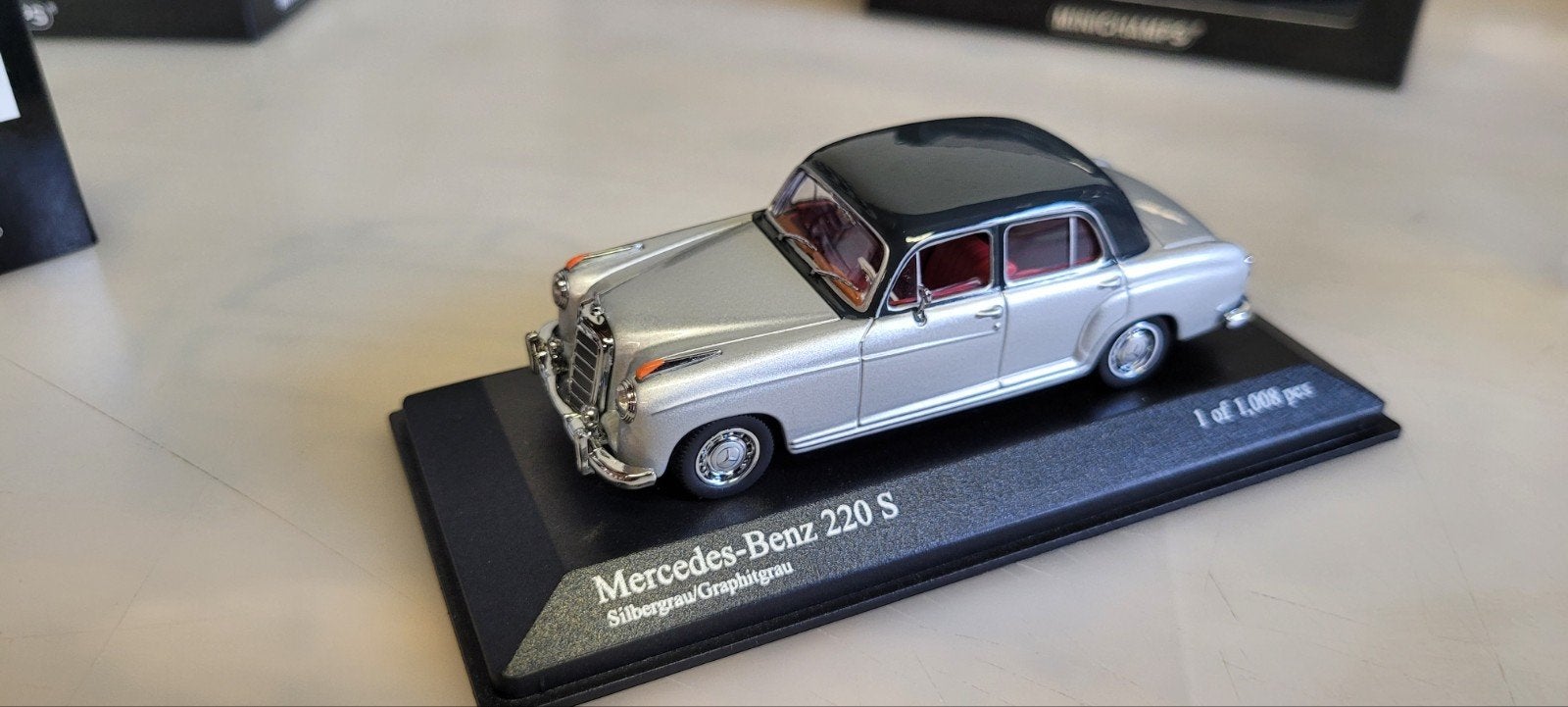 Minichamps 1956 Mercedes 220S W180, Ophalen of Verzenden, Nieuw, Auto, MiniChamps