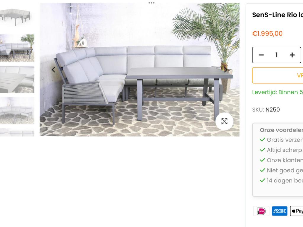 Tuinset Sens - Line Rio aluminium gepoedercoat vraagpr€500,-, Tuin en Terras, Tuinsets en Loungesets, Ophalen, Zo goed als nieuw