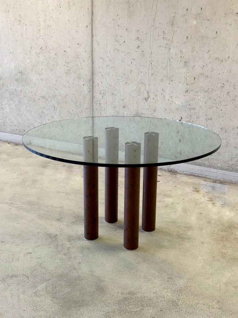 Vintage eettafel van Marco Zanuso voor Zanotta, 100 tot 150 cm, Ophalen of Verzenden, X, Rechthoekig