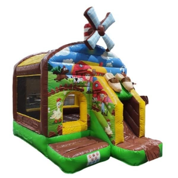 Boerderij Springkussen met Glijbaan te huur, Ophalen of Verzenden, Overige