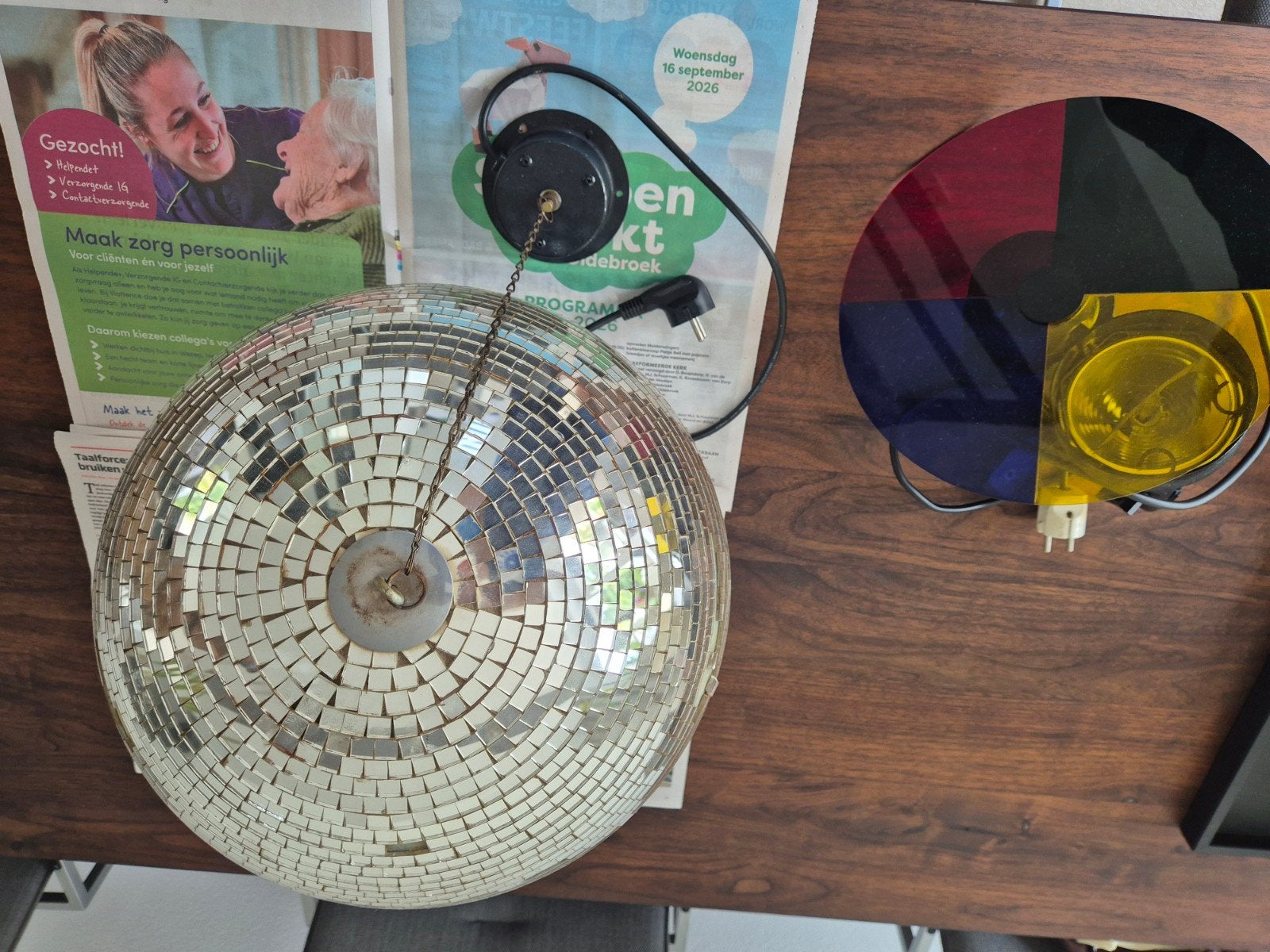 Vintage Discobal Set Jaren '80, Ophalen of Verzenden, Gebruikt, Versiering, Overige