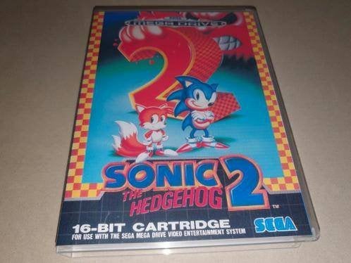 Sonic The Hedgehog 2 Sega Mega Drive Game Case, Avontuur en Actie, Verzenden, 1 speler, Zo goed als nieuw