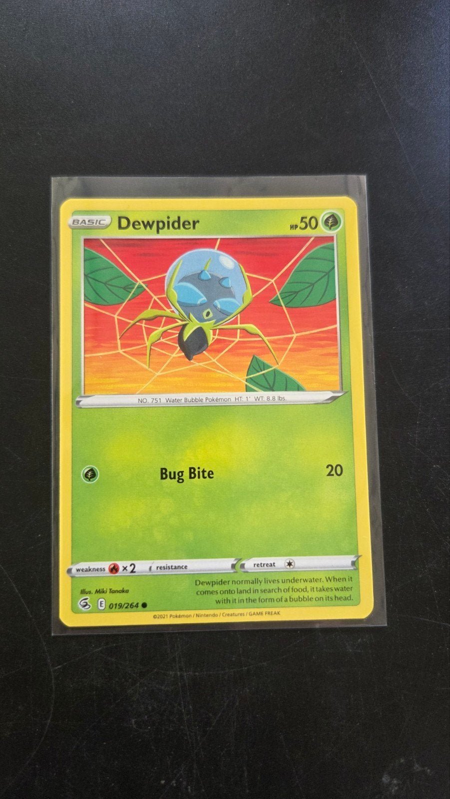 Dewpider 019/264 Fusion Strike Pokémon Kaart, Verzenden, Zo goed als nieuw, Losse kaart