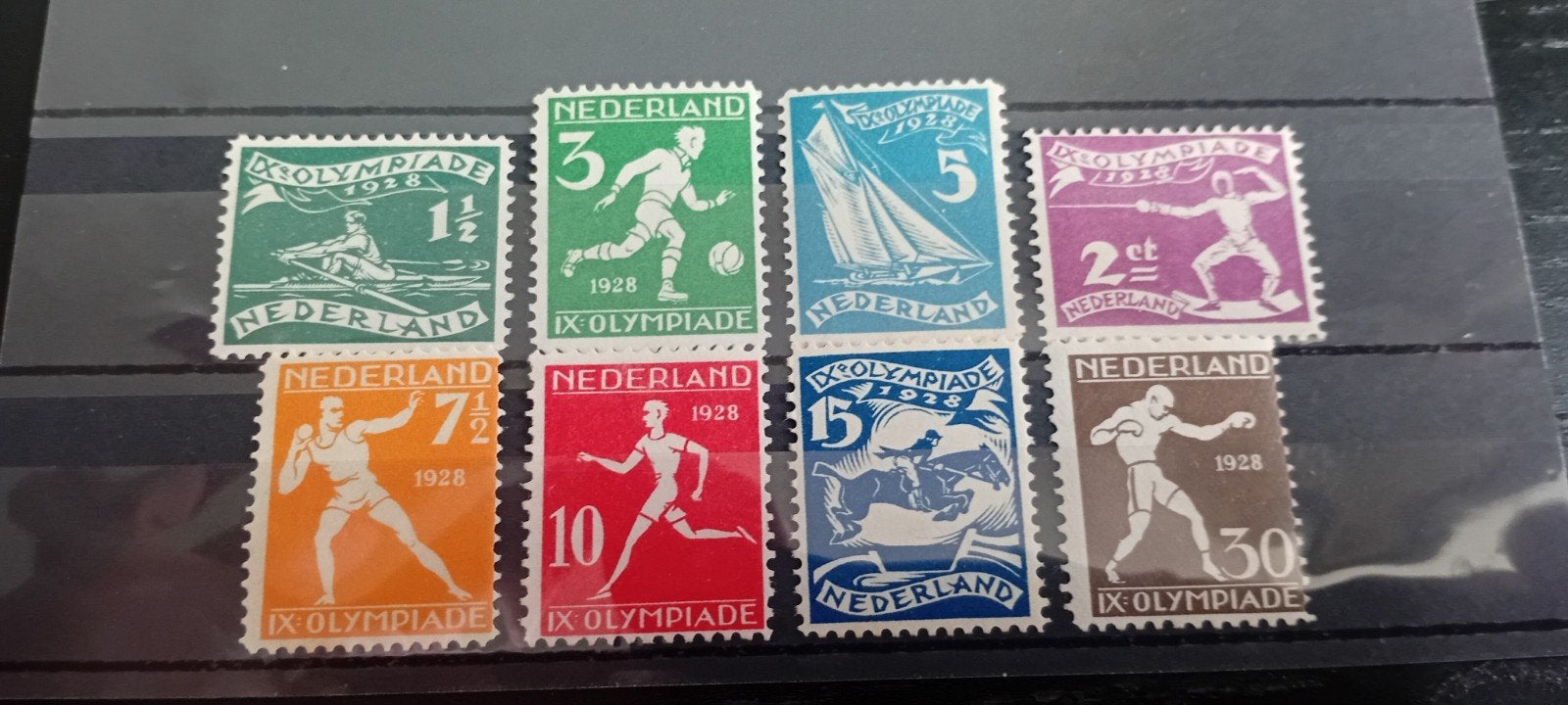 NVPH 212/219 postfris, Olympiade A'dam zegels, Postzegels en Munten, Verzenden, T/m 1940, Postfris