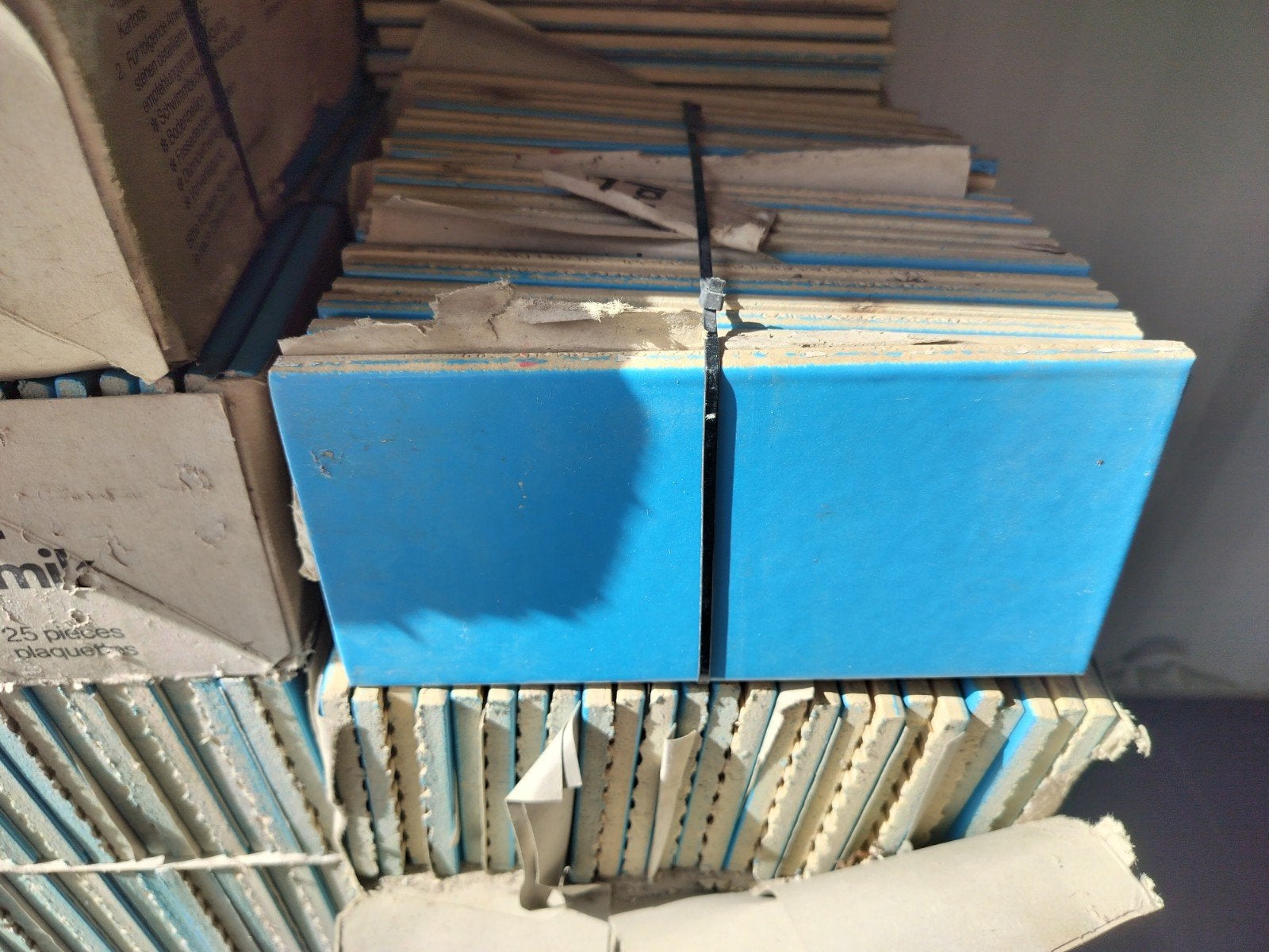 Blauwe (zwembad)tegels - 242x115 mm, Ophalen, Keramiek, Overige typen, Nieuw