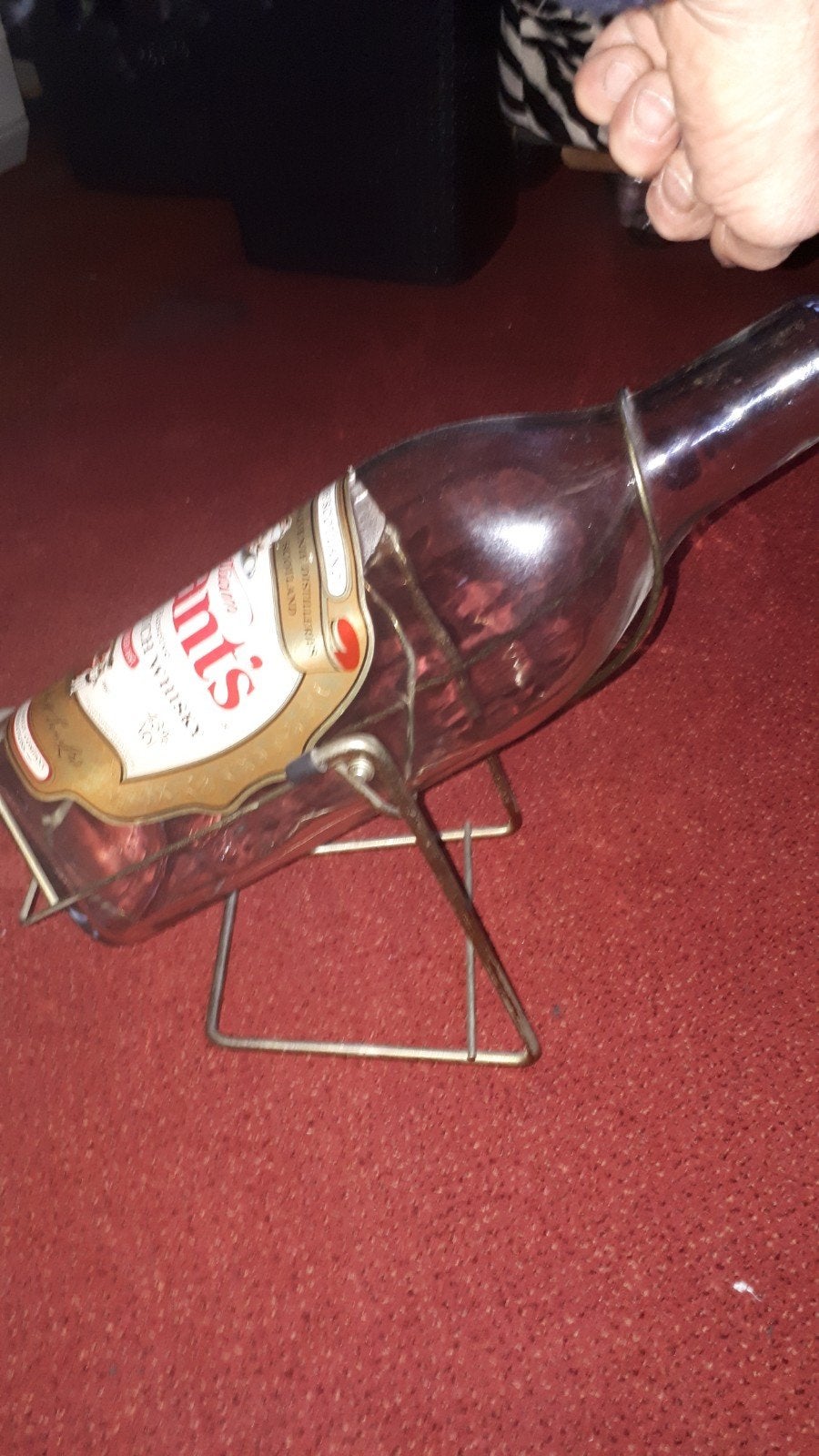 Grote lege William Grant's whiskyfles met houder, Antiek en Kunst, Ophalen of Verzenden