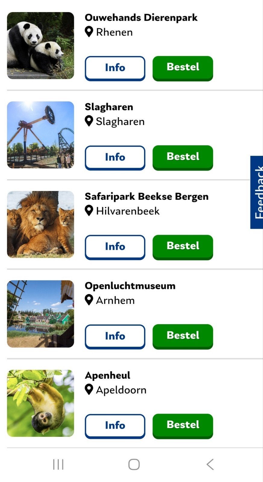 Uitje naar keuze, dagje uit. 4 tickets, Tickets en Kaartjes, Recreatie | Dierentuinen, Drie personen of meer, Ticket of Toegangskaart