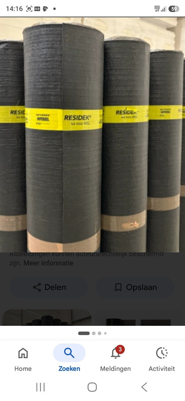 RESIDEK Dakleer Rollen - Topkwaliteit Dakbedekking genoeg vo, Doe-het-zelf en Verbouw, Dakpannen en Dakbedekking, Nieuw, Dakleer