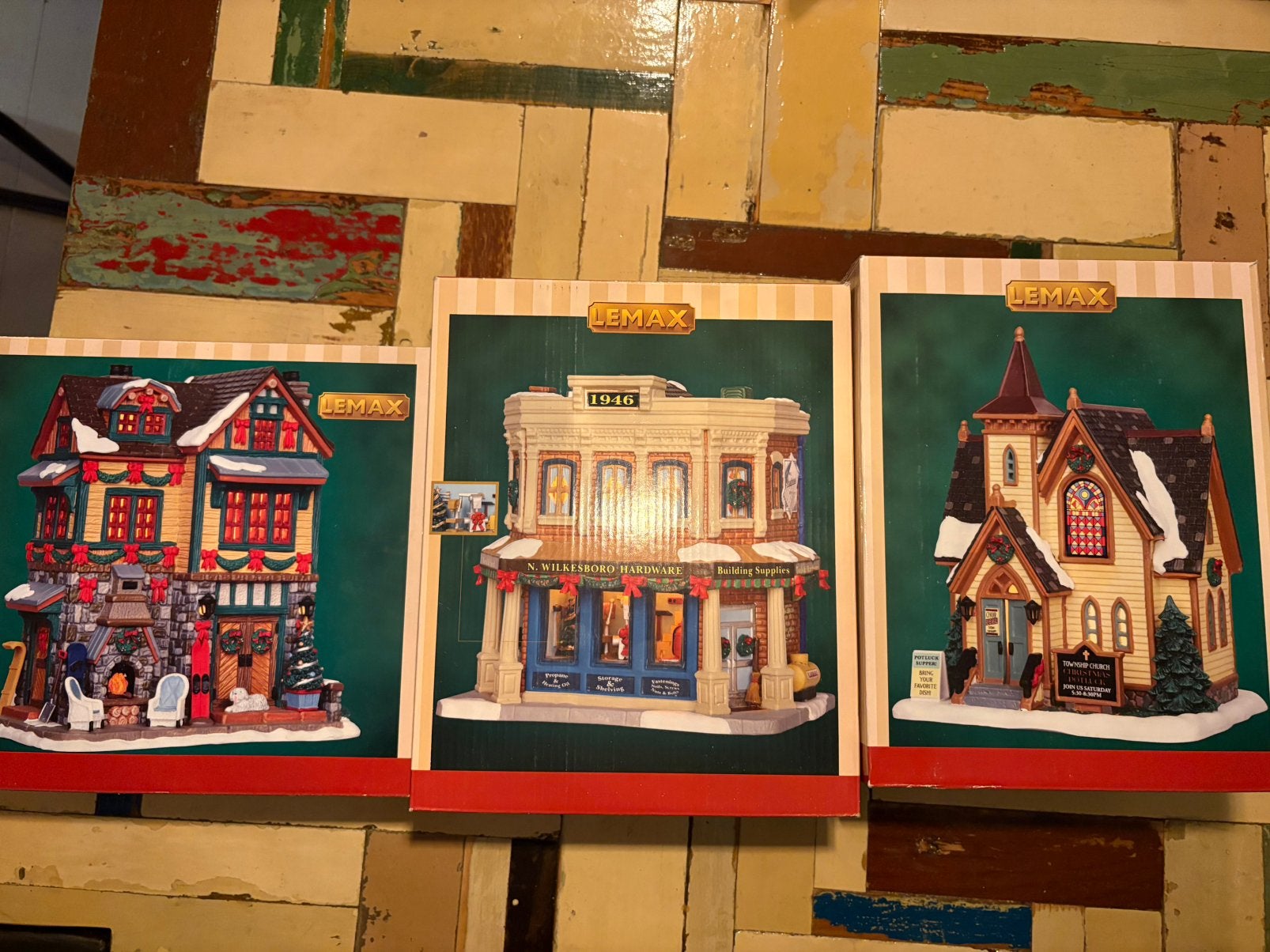 Lemax kerst huisjes 3x, Ophalen, Zo goed als nieuw
