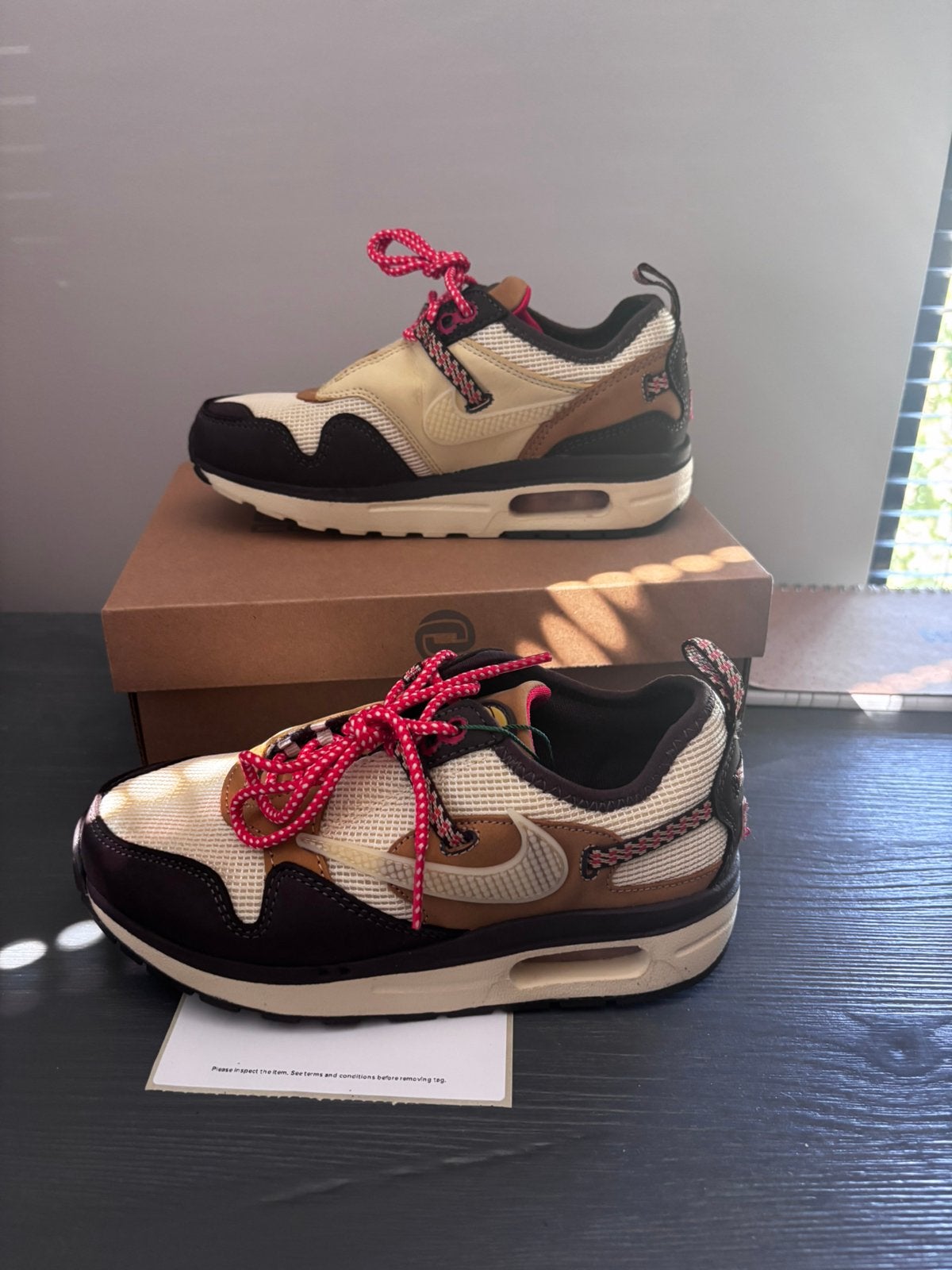 Travis Scott Cactus Jack nike air max 1 maat 31,5 ps, Jongen of Meisje, Schoenen, Nieuw, Ophalen of Verzenden