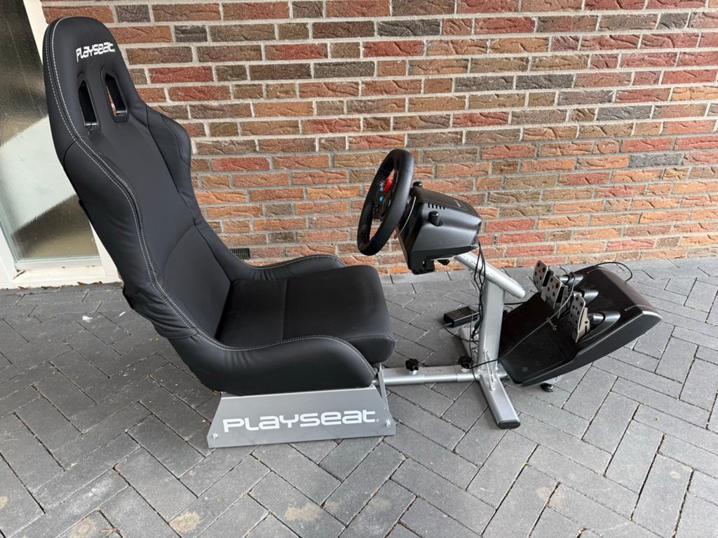 Playseat met Logitech G29 racestuur en pedalen, Ophalen, Overige merken, Gebruikt
