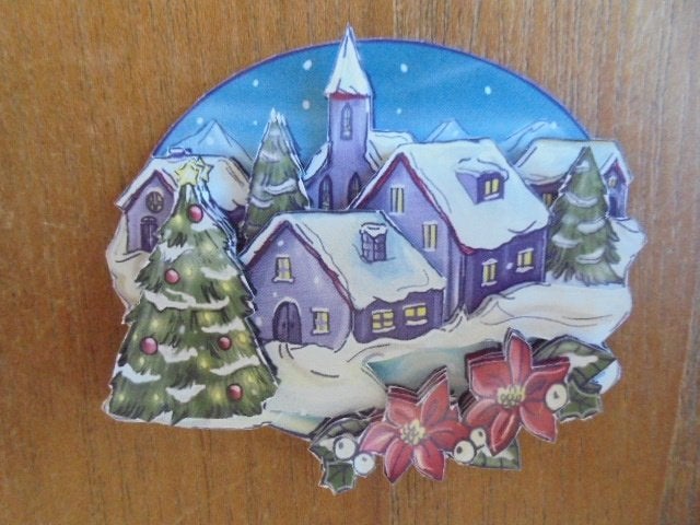 3d plaatje kerst 129, Ophalen of Verzenden, Nieuw, Kerst, Knipvel