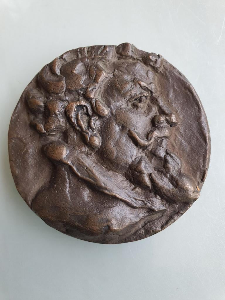 Bronzen Penning Frank Letterie 1965 6.3 cm Breed, Postzegels en Munten, Ophalen of Verzenden, Brons