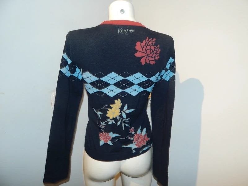 Kenzo fijn dun stretch truitje soort panty stof in print L, Overige kleuren, Verzenden, Kenzo, Maat 42/44 (L)