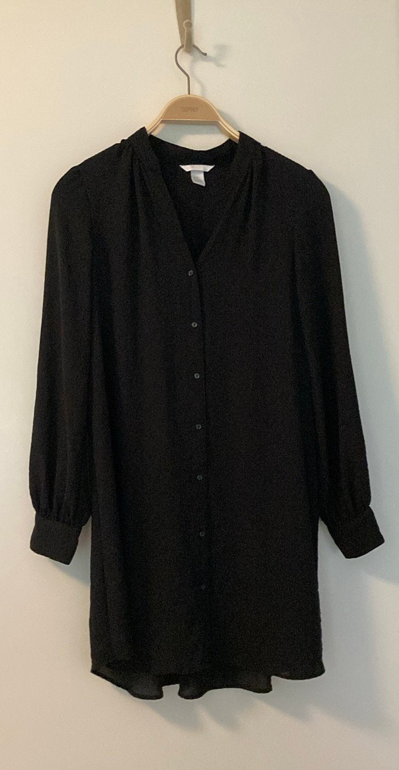 Blousejurk tuniek jurk blousejurk, H&M, maat 36 / S, zwart, Ophalen of Verzenden, Zo goed als nieuw, Maat 36 (S), Zwart
