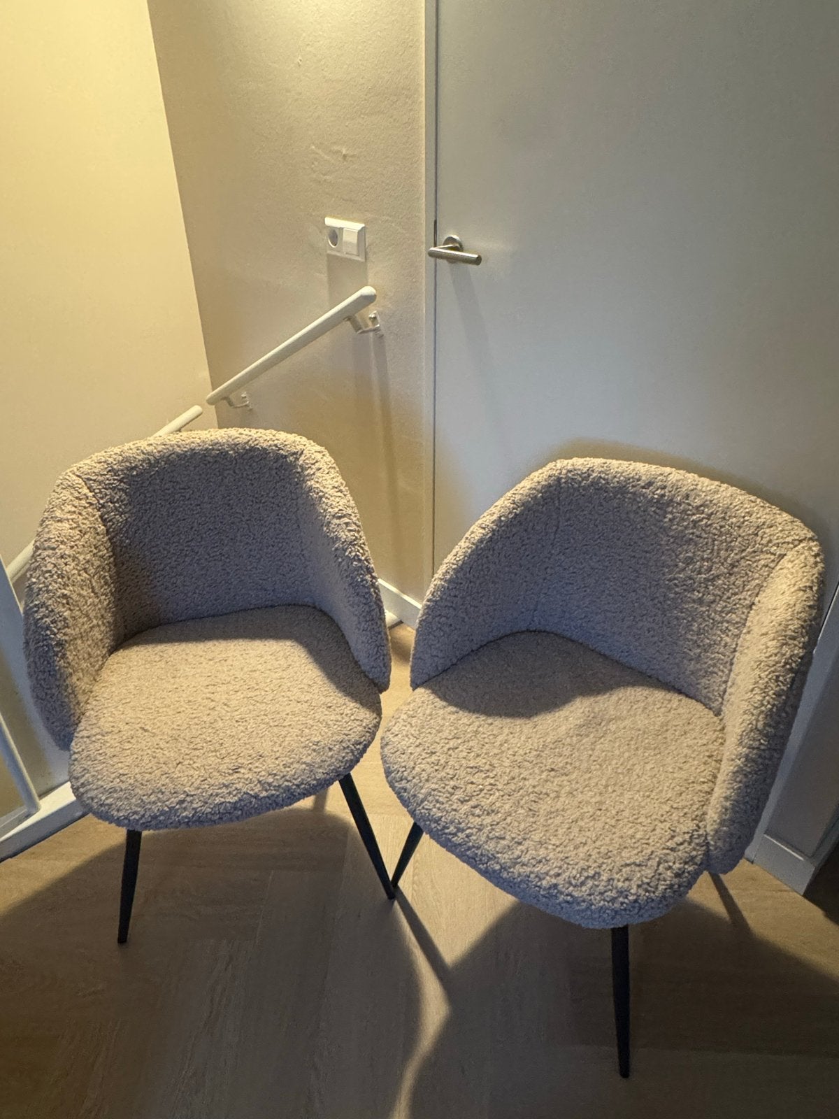 2 Sostregene teddy stoelen, Huis en Inrichting, Stoelen, Ophalen, Twee, Overige kleuren, Zo goed als nieuw