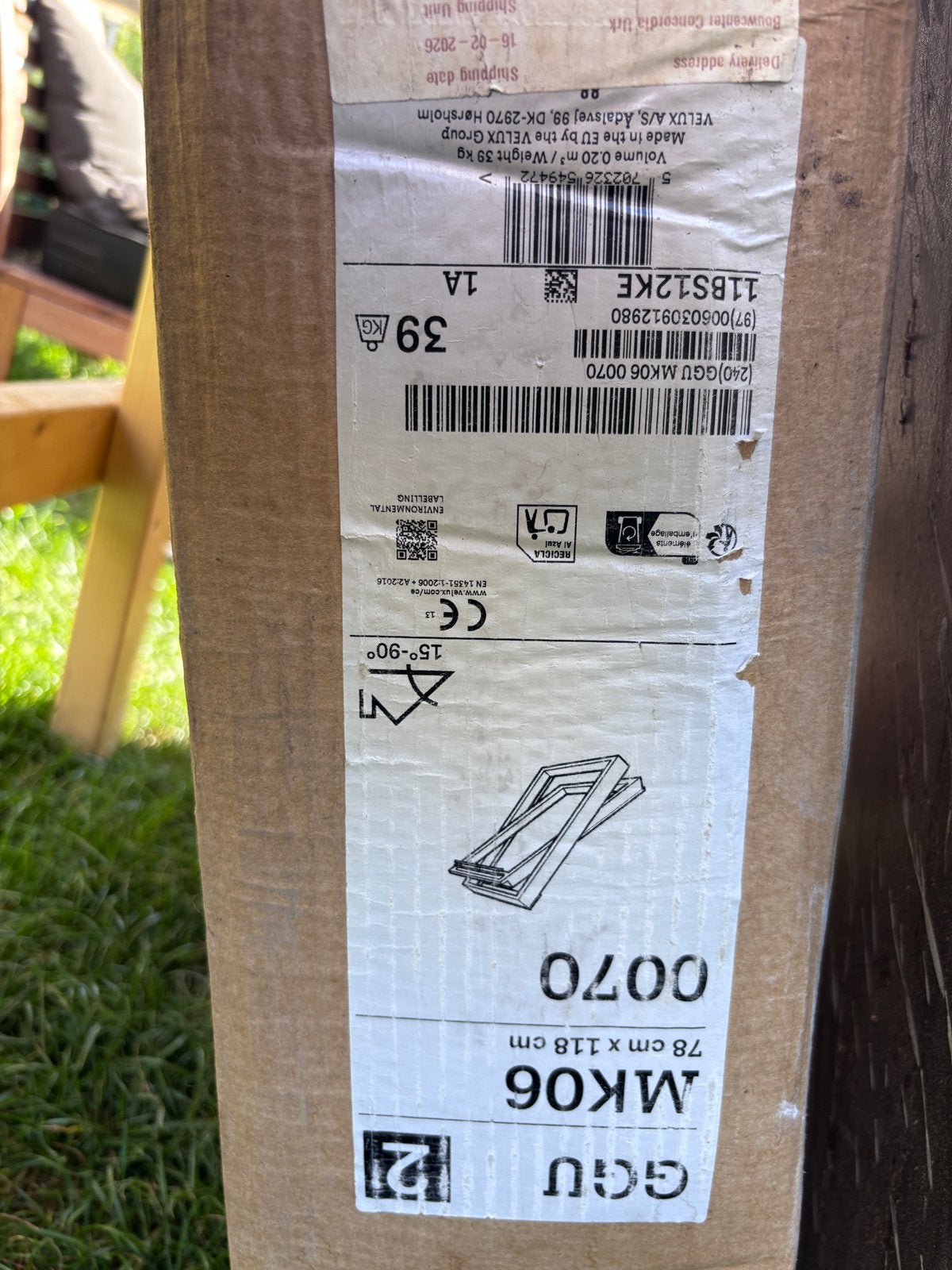VELUX GGU MK06 0070 Dakraam 78x118 cm - Nieuw in doos, Ophalen, 80 tot 120 cm, Nieuw, Dakraam