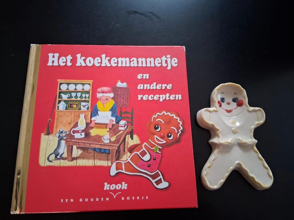 Gouden (kook)boek met koekemannetje *eureka*, Fictie algemeen, Zo goed als nieuw, N. Denekamp, Gouden boekje