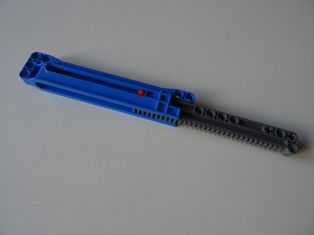 technic Lego tandheugel met behuizing blauw, Lego, Ophalen of Verzenden, Zo goed als nieuw, Technic