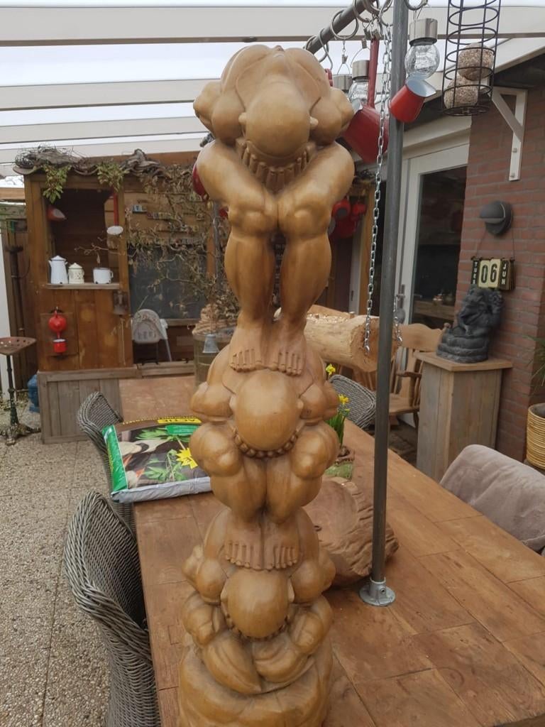Orang Malu, Yogiman 103 cm hoog uniek., Antiek en Kunst, Ophalen
