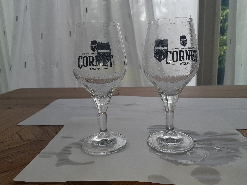 Bierglas Cornet, Verzamelen, Biermerken, Ophalen, Zo goed als nieuw, Glas of Glazen, Overige merken